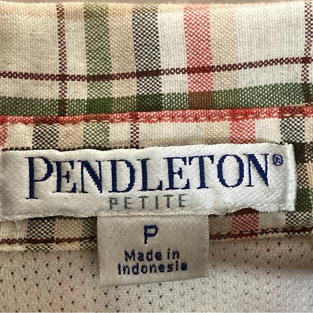 Pendleton Women’s Plaid Shirt Collared Pockets Multicolor Cotton Sz P - Picture 4 of 13